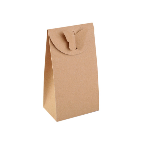 Paper bag with butterfly - Natural brown (50 Pieces) Paper bag with butterfly - Natural brown (50 Pieces)
