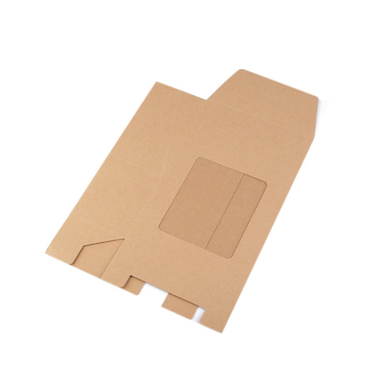 Paper bag with see-through window - Natural brown (10 Pieces) Paper bag with see-through window - Natural brown (10 Pieces)