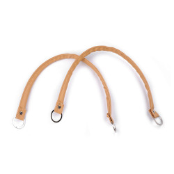 Manici per borsa in ecopelle, lunghezza: 48-50 cm - Beige chiaro (2 Pezzi)