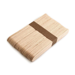 Wooden crafting spatula / natural craft sticks 1.8x15 cm - Ivory (50 Pieces)
