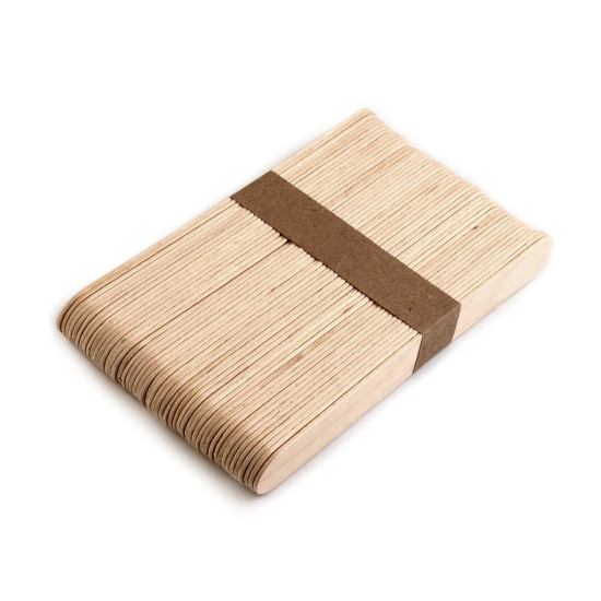 Wooden crafting spatula / natural craft sticks 1.8x15 cm - Ivory (50 Pieces) Wooden crafting spatula / natural craft sticks 1.8x15 cm - Ivory (50 Pieces)