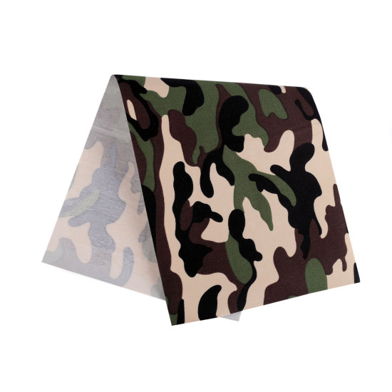 Camouflage iron-on patches 17x43 cm - Natural medium (20 Pieces)