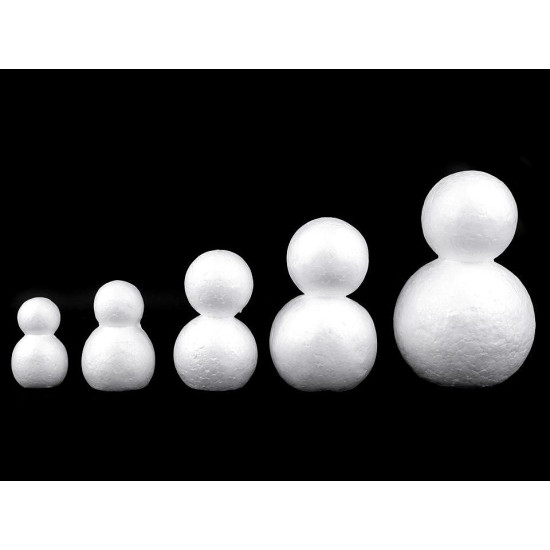 Bałwan styropianowy 6,7x11,5 cm - White (20 Sztuki) Bałwan styropianowy 6,7x11,5 cm - White (20 Sztuki)