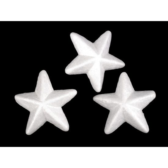 Csillag 3d ø8,5 cm polisztirol - Fehér (100 Darabok) Csillag 3d ø8,5 cm polisztirol - Fehér (100 Darabok)