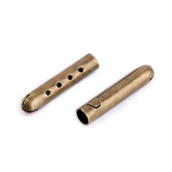 Chiusure per tubi con estremità a cordoncino, dimensioni: ø 4 mm - Ottone d'epoca (10 Pezzi)