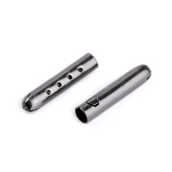 Chiusure per tubi con estremità a cordoncino, dimensioni: ø 4 mm - Nichel nero (10 Pezzi)