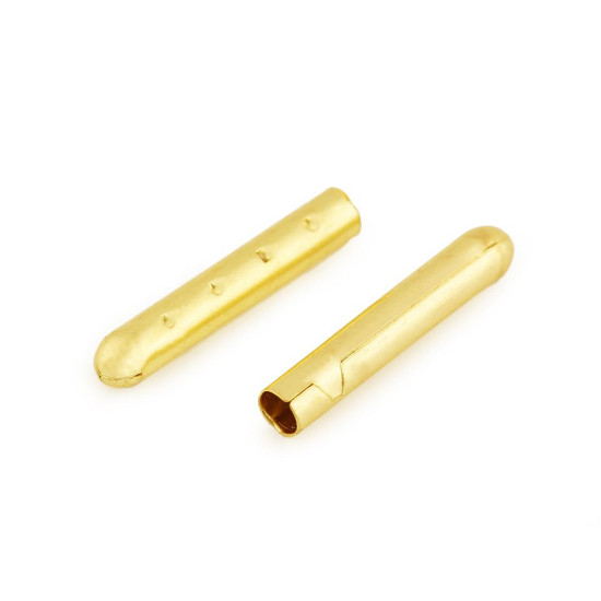 Chiusure per tubi con estremità a cordoncino, dimensioni: ø 4 mm - Nichel nero (50 Pezzi) Chiusure per tubi con estremità a cordoncino, dimensioni: ø 4 mm - Nichel nero (50 Pezzi)