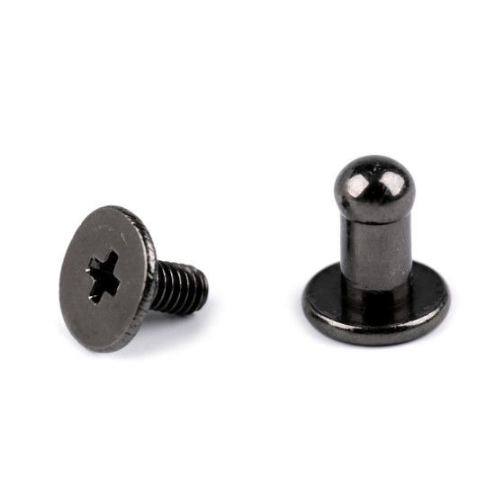 Butoni cu șurub pentru pielarie, ø4 mm - Auriu clasic (5 Perechi) Butoni cu șurub pentru pielarie, ø4 mm - Auriu clasic (5 Perechi)
