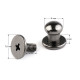 Screw in button head nail rivets ø6 mm - Black nickel (100 Pairs) Screw in button head nail rivets ø6 mm - Black nickel (100 Pairs)