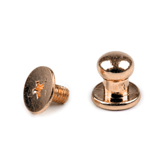 Screw in button head nail rivets ø6 mm - Black nickel (100 Pairs) Screw in button head nail rivets ø6 mm - Black nickel (100 Pairs)