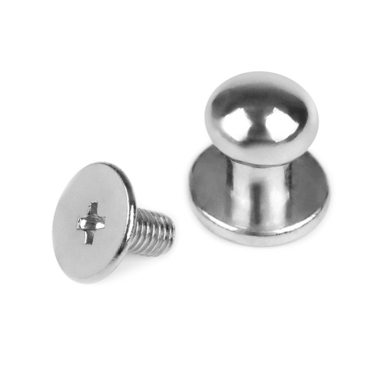Screw in button head nail rivets ø7 mm - Black varnish (200 Pairs) Screw in button head nail rivets ø7 mm - Black varnish (200 Pairs)