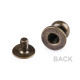 Screw in button head nail rivets ø7 mm - Black varnish (200 Pairs) Screw in button head nail rivets ø7 mm - Black varnish (200 Pairs)