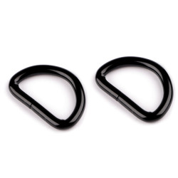 Półkółko szerokość 32 mm - Czarny lakier (10 Sztuki)