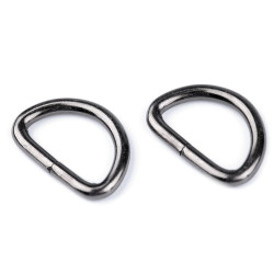 Półkółko szerokość 32 mm - Czarny nikiel (10 Sztuki)