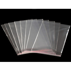 Clear plastic self-adhesive seal bags 16x16 cm - Transparent (100 Pieces)