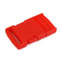 Plastic side release buckle with strap adjuster width 25 mm - Light red (100 Pairs)