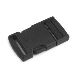 Plastic side release buckle with strap adjuster width 25 mm - Black (100 Pairs)