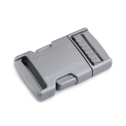 Plastic side release buckle with strap adjuster width 25 mm - Pearl grey (20 Pairs)