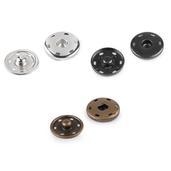 Metal snap fastener ø30 mm - Black nickel (150 Pairs)