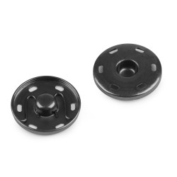 Metal snap fastener ø30 mm - Black nickel (150 Pairs)