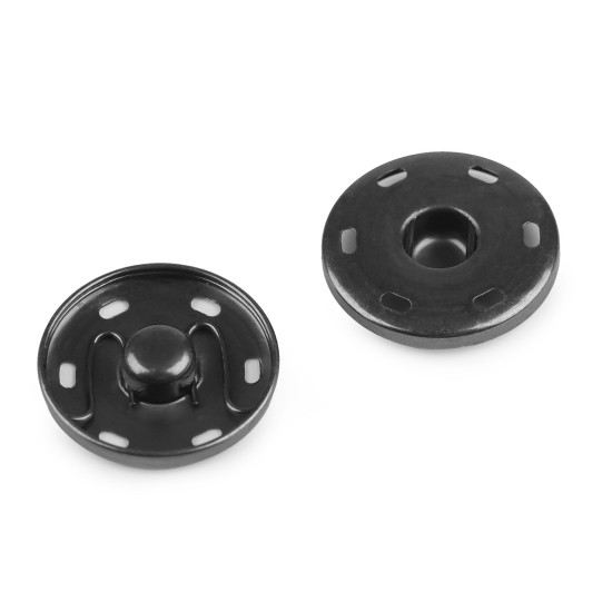 Metal snap fastener ø30 mm - Black nickel (150 Pairs)