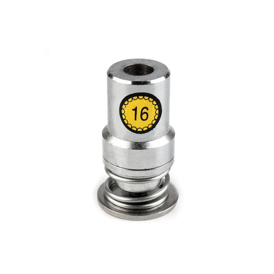 Self cover button mold press size 16',22' for dome buttons - Nickel (1 Set) Self cover button mold press size 16',22' for dome buttons - Nickel (1 Set)
