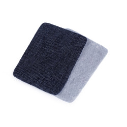 Łaty do naprasowania - rozmiar 5,3x7,9 cm jeans - Granatowy (10 Sztuki)
