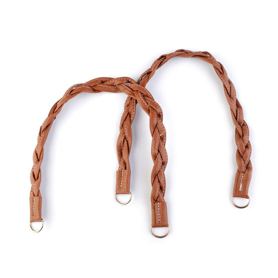 Anses de sac à main tressées, longueur 47-50 cm - Brun cognac (4 Pièces) Anses de sac à main tressées, longueur 47-50 cm - Brun cognac (4 Pièces)