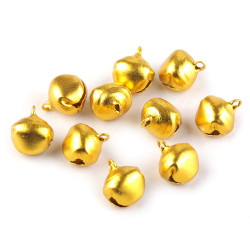 Jingle bells 13x16 mm - Gold (10 Pieces)