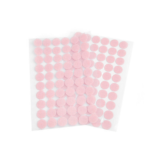Buline arici autoadezive, complet (puf + scai), ø15 mm - Alb (1 Card) Buline arici autoadezive, complet (puf + scai), ø15 mm - Alb (1 Card)