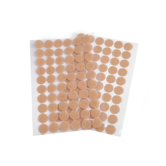 Buline arici autoadezive, complet (puf + scai), ø15 mm - Alb (1 Card) Buline arici autoadezive, complet (puf + scai), ø15 mm - Alb (1 Card)