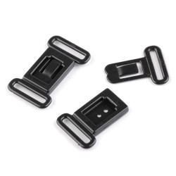 Csokornyakkendő /melltartó kapocs 12 mm széles - Fekete (20 Párok)