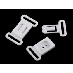 Csokornyakkendő /melltartó kapocs 12 mm széles - Fehér (20 Párok)