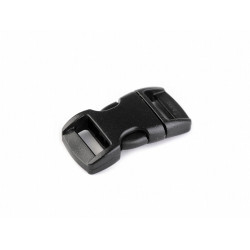 Klamra z regulatorem szerokość 10 mm wygięta - Czarny (10 Pary)