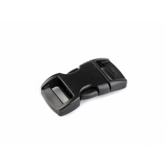 Klamra z regulatorem szerokość 10 mm wygięta - Czarny (50 Pary) Klamra z regulatorem szerokość 10 mm wygięta - Czarny (50 Pary)