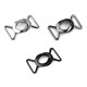 Decorative buckle closure clasp, pulling hole 24 mm - Black varnish (5 Pairs) Decorative buckle closure clasp, pulling hole 24 mm - Black varnish (5 Pairs)