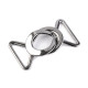 Decorative buckle closure clasp, pulling hole 24 mm - Black varnish (5 Pairs) Decorative buckle closure clasp, pulling hole 24 mm - Black varnish (5 Pairs)