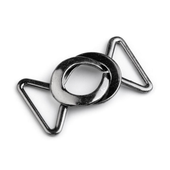 Decorative buckle closure clasp, pulling hole 24 mm - Black varnish (5 Pairs) Decorative buckle closure clasp, pulling hole 24 mm - Black varnish (5 Pairs)