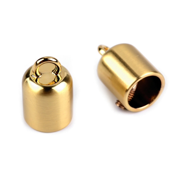 Cord end cap with loop ø9 mm - Black nickel (50 Pieces)