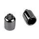 Cord end cap with loop ø9 mm - Black nickel (50 Pieces)