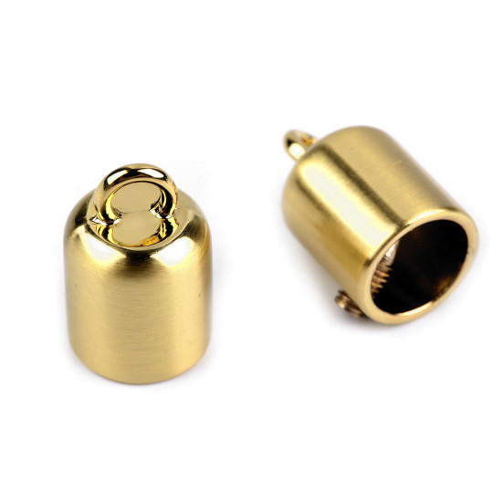 Cord end cap with loop ø9 mm - Black nickel (50 Pieces)