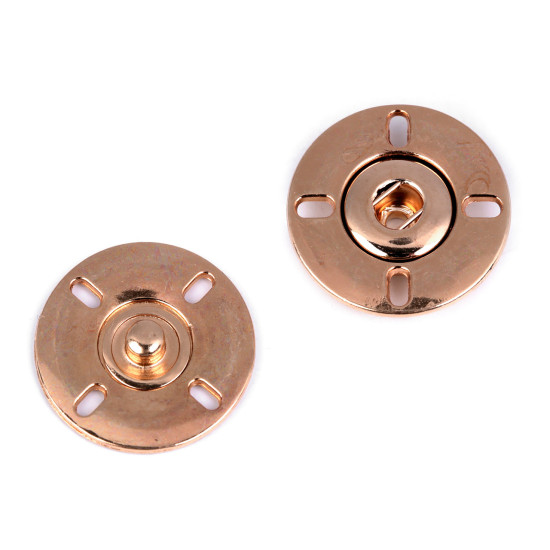 Zatrzaski metalowe ø25 mm - Nikl antik (10 Pary)