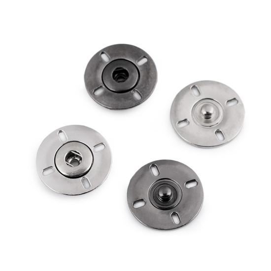 Zatrzaski metalowe ø25 mm - Nikl antik (10 Pary)