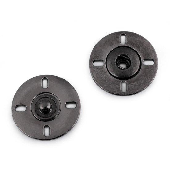 Zatrzaski metalowe ø25 mm - Nikl antik (10 Pary)
