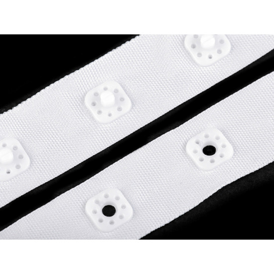Zatrzaski do body szerokość 17 mm - White (45 Metry) Zatrzaski do body szerokość 17 mm - White (45 Metry)