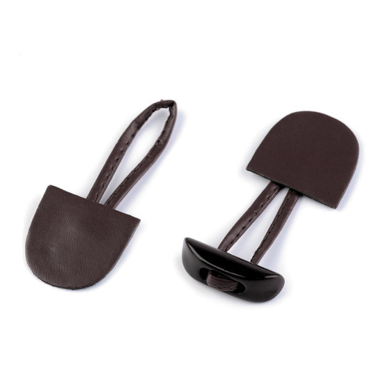 Duffle coat jacket button / toggle horn button fastener - Light wine red (100 Pairs)