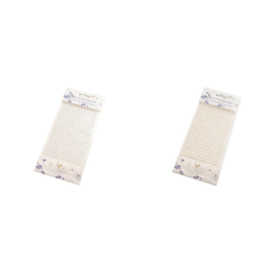 Self adhesive faux pearl stickers ab effect ø6 mm - Pearl (1 Card) Self adhesive faux pearl stickers ab effect ø6 mm - Pearl (1 Card)