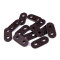 Stopery z eko-skóry 16x34 mm - Ciemnybrązowy (20 Sztuki)
