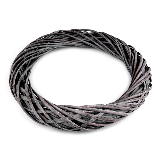 Wicker wreath ø34 cm - Grey (4 Pieces)