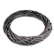Wicker wreath ø34 cm - Grey (4 Pieces)